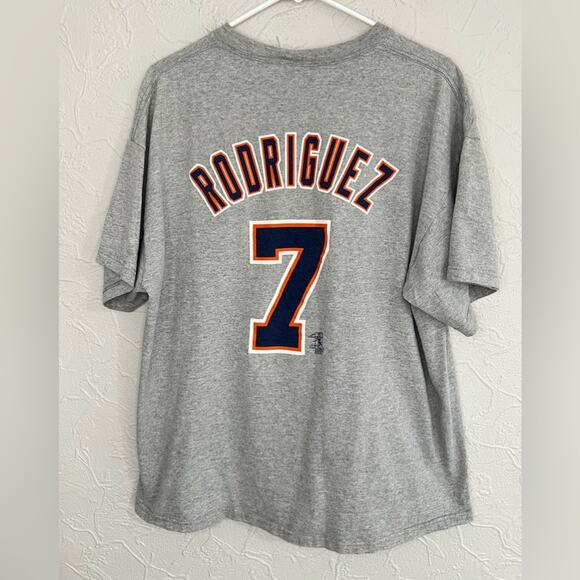 Vintage Detroit Tigers Pudge Ivan Rodriguez Shirt Grey Size XL - Picture 1 of 3